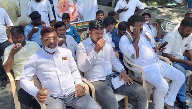 kallakurichi.news - 202103131224221022 Tamil News Tamil News Vishnuprasad MP Protest in Sathyamoorthy Bhavan SECVPF